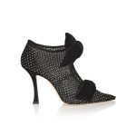 FLACA 100 – CRYSTAL MESH W VELVET BOW SUEDE – BLACK HEMATITE