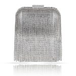 MICRO CLOUD – NAPPA LEATHER W CRYSTAL FRINGES – SILVER